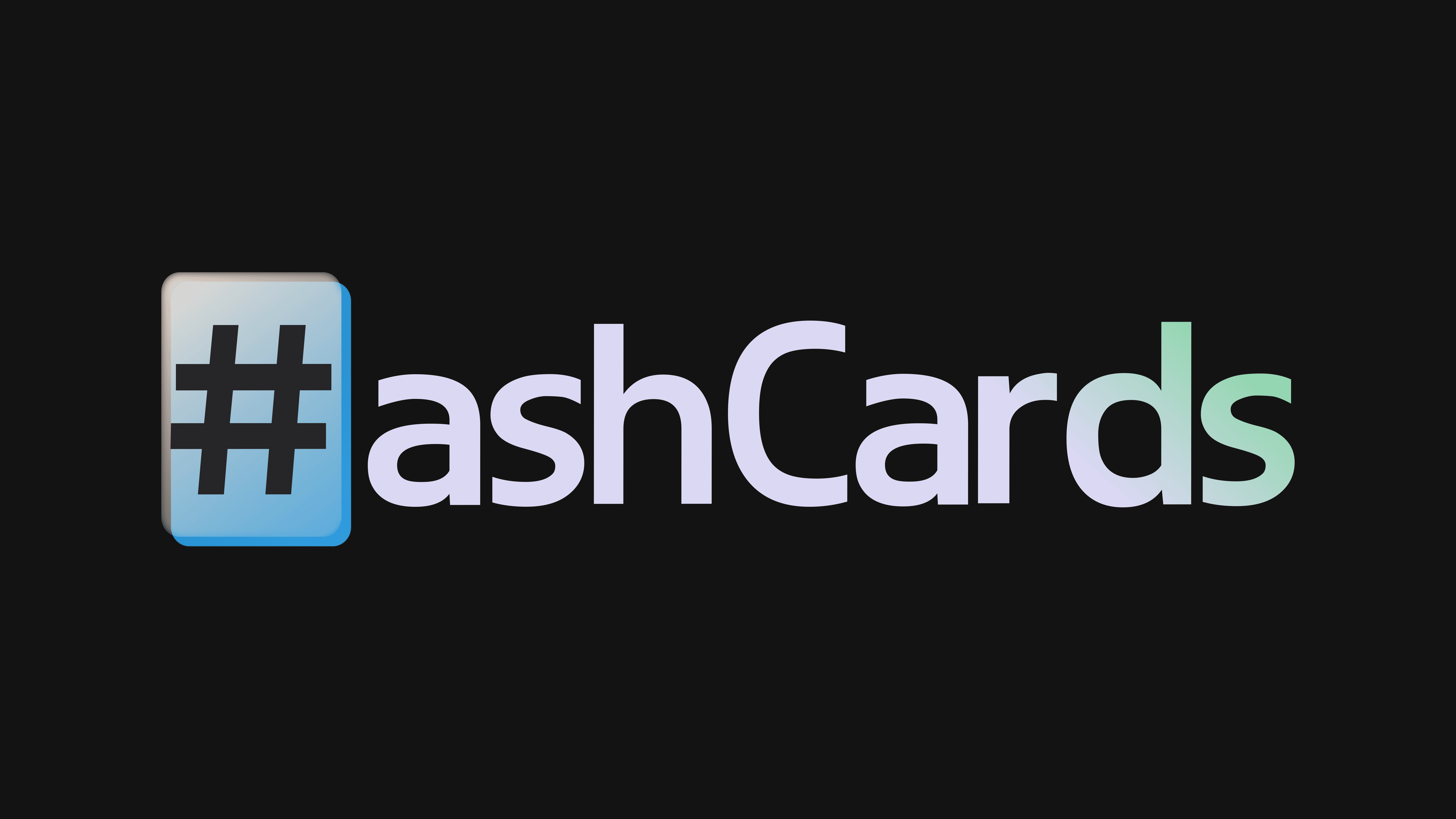 The HashCards banner, © jvadair 2023